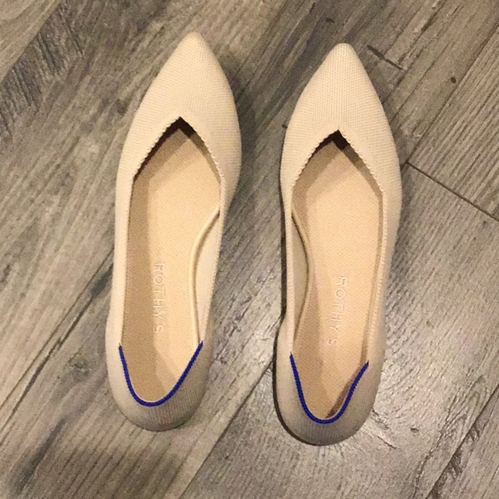 Rothy’s The Point. Size 8 in the color Ecru